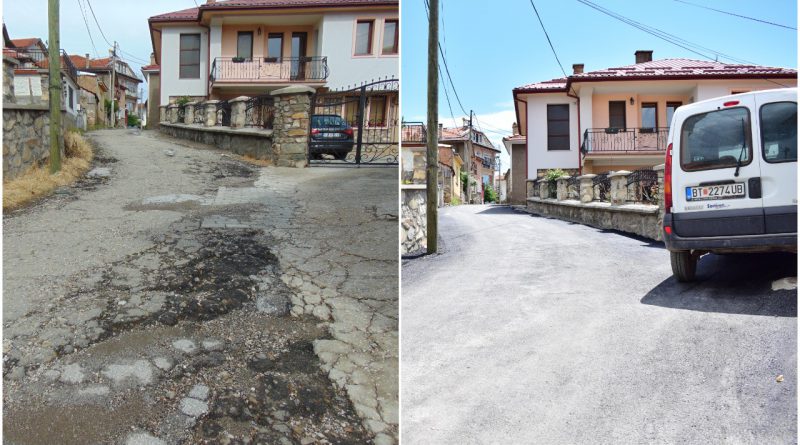 Нов асфалт на неколку улици во Крушево