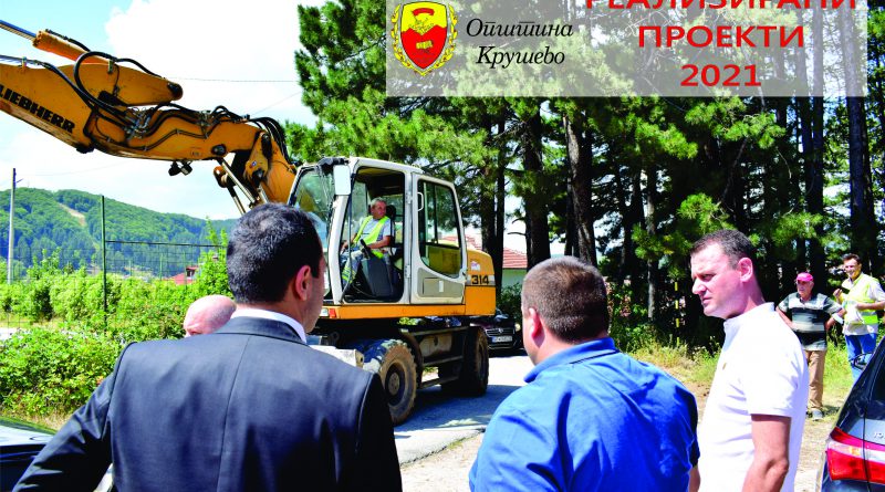 Реализирани проекти во 2021 – патишта, водоводи, туризам, млади