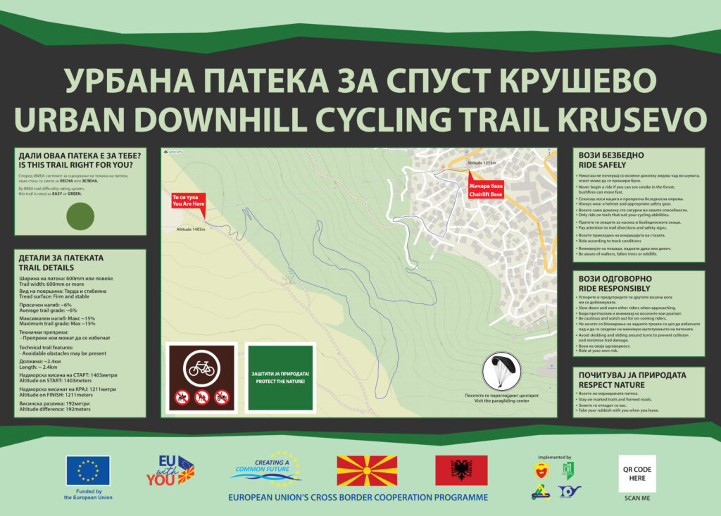 Урбана патека за спуст Крушево